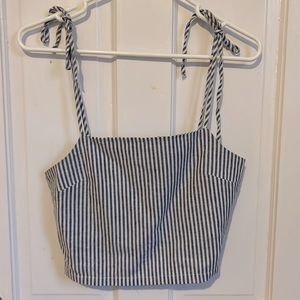 Barely worn John Galt striped tank top with tie straps.